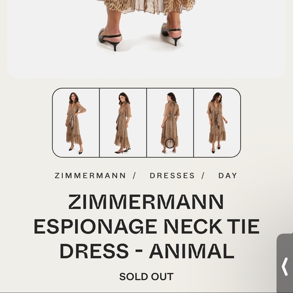 Zimmermann Leopard Print Neck Tie Dress with scarf for hair or waist - Picture 11 of 15